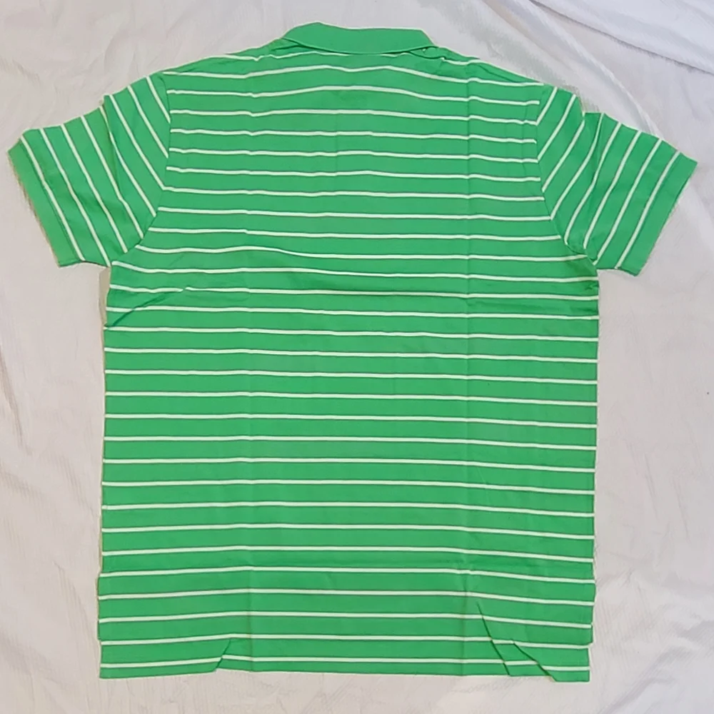Polo by Ralph Lauren Green Striped Men's Shirt XL - Picture 4 of 7
